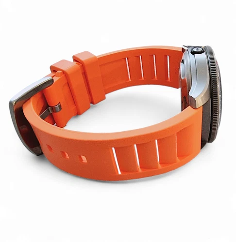 Cinturino orologio originale FKM gomma ventilato subacqueo impermeabile sport 20mm 22mm UK - Foto 11 di 63
