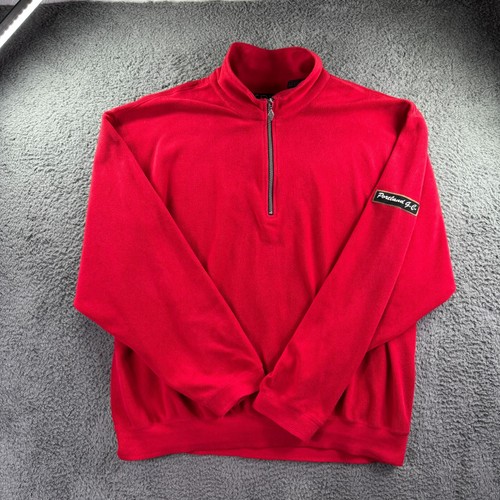Pullover de golf SDI para hombre 2XL vintage Portland Course rojo 1/4 cremallera parche Dadcore de colección - Imagen 2 de 12