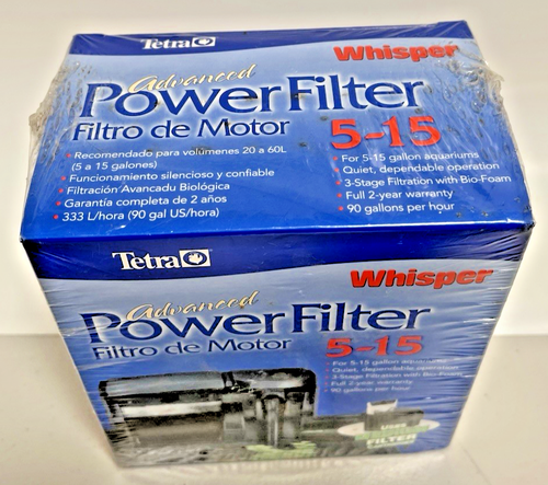 Filtro eléctrico avanzado Tetra Whisper Whisper Whisper 5-15 galones filtración para acuario Nuevo de Lote Antiguo - Imagen 2 de 6