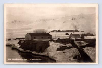 Ny-Alesund Spitsbergen SVALBARD Norway RPPC Vintage PC-Sized Photo ~1930s