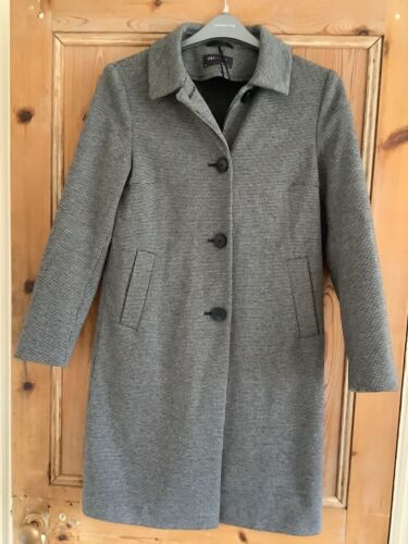 Ladies M&S black/grey houndstooth coat size 10 Perfect for Spring/Autumn - Afbeelding 1 van 3