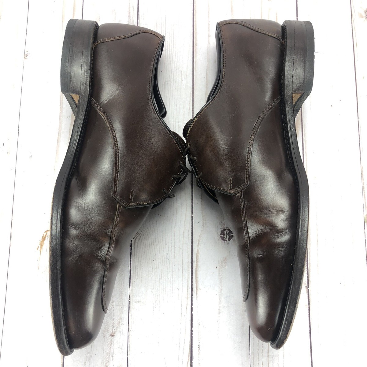 NEW Allen Edmonds Burton Brown Oxfords Apron Toe Mismatch Sz R 9.5 B / L 10 3E Allen Edmonds Brown Burton Apron Toe Oxford USA Mens 14 A | eBay main image 4