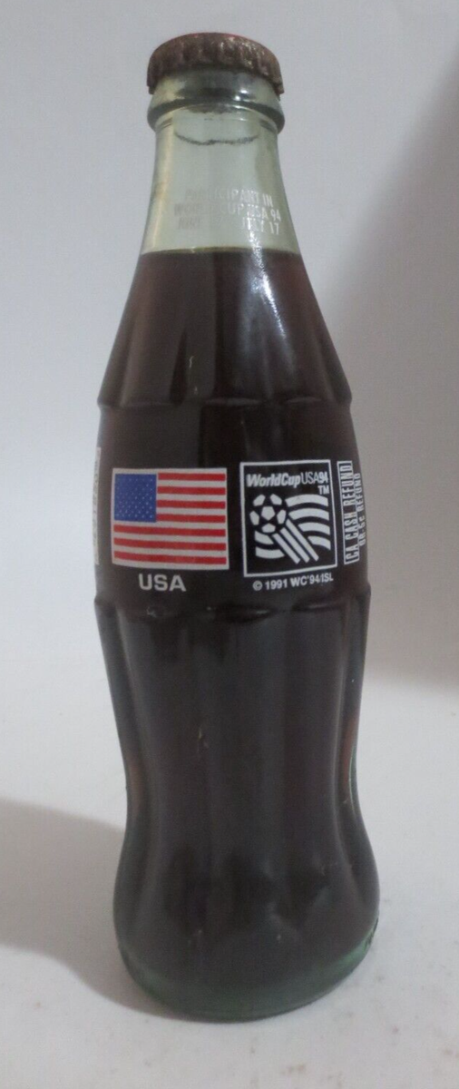 Coca-Cola Classic PARTICIPANT IN WORLD CUP USA 94 8oz Bottle FULL