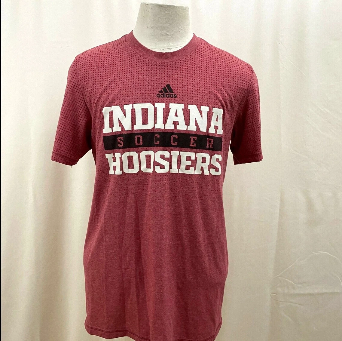Adidas Climachill Aeroknit Mens Size L Red S/S Indiana Soccer Crew-Neck T-Shirt