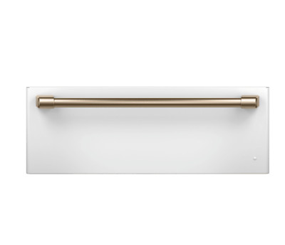 Cafe CTW900P4PW2 30'' Wide Electric Warming Drawer, Matte White / Brushed Bronze