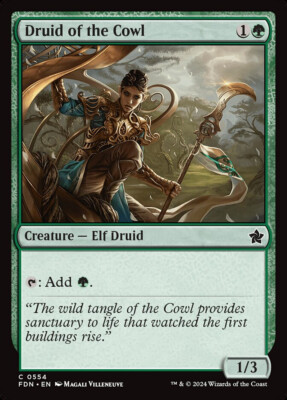 Magic MTG Tradingcard Foundations 2024 Druid of the Cowl 554/730