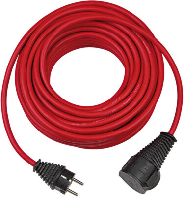 2er PACK(Stk) BRENNENSTUHL 1167830 Verlängerungs-Kabel 25m H07RN-F3G1,5 rot IP4