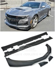 For 19-Up Camaro RS & SS | ZL1 1LE Style Front Lip Splitter & Side Skirts Panel