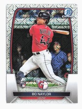 2023 Bowman Bo Naylor Mega Box Mojo Refractor RC Rookie Card 60 Guardians