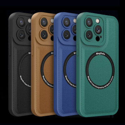 Shockproof Leather MagSafe Magnetic Case For iPhone 14 13 12 11 Pro Max 14 Plus