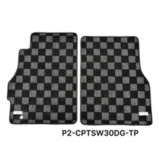 P2M Dark Grey Front Carpet Floor Mats Set for Toyota MRS MR2 Spyder SW30 00-06