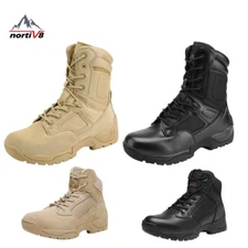 NORTIV 8 Men's Military Tactical Work Boots Hiking Motorcycle Combat Outdoor US