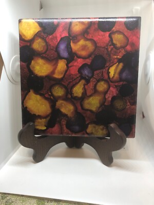 Abstract One Of A Kind Tile Art 