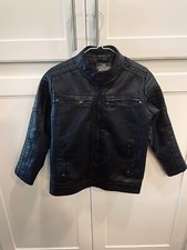 Kid's Leather Biker Jacket - Blue Grandeur - NWT Size 8/10 - Hard to Find