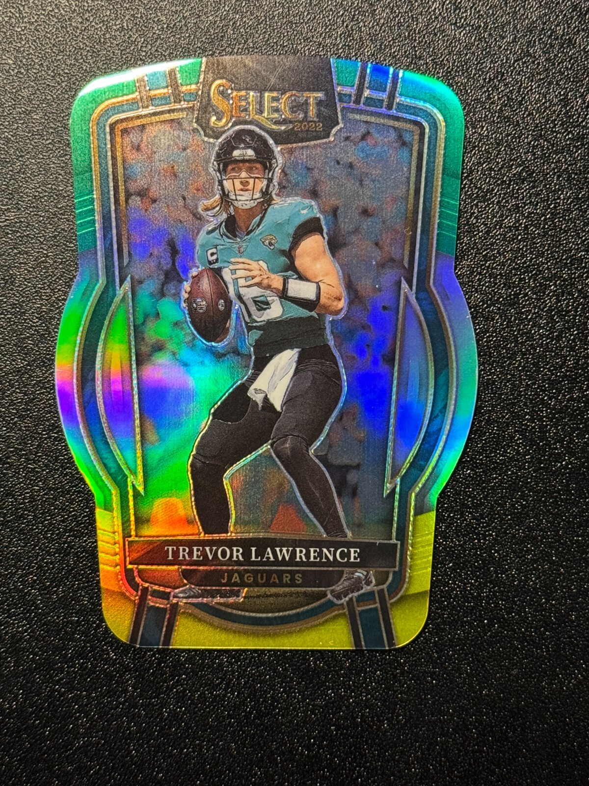 2022 Panini Select Trevor Lawrence 254 Green Yellow Die Cut Jacksonville Jaguars