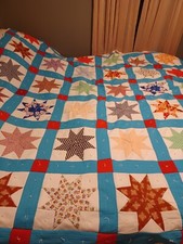 vintage handmade queen size quilt 80 82