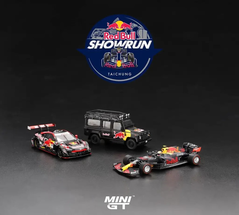 Set of 3 Cars - Mini GT 2024 Red Bull Showrun Taichung Exclusive #798 #799 #800