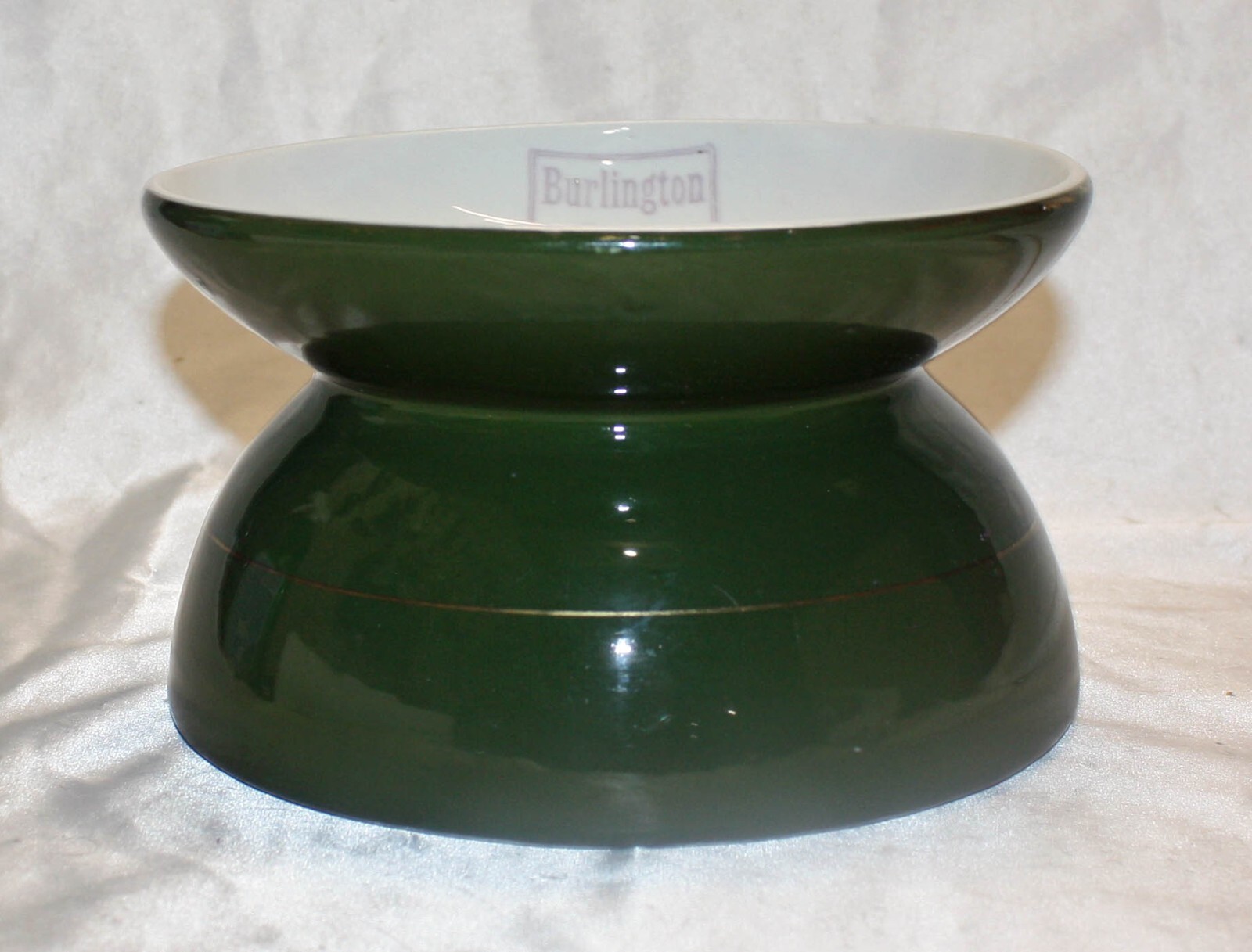 Rare 7" Diameter Burlington Route Railroad Spittoon by Hall Pottery