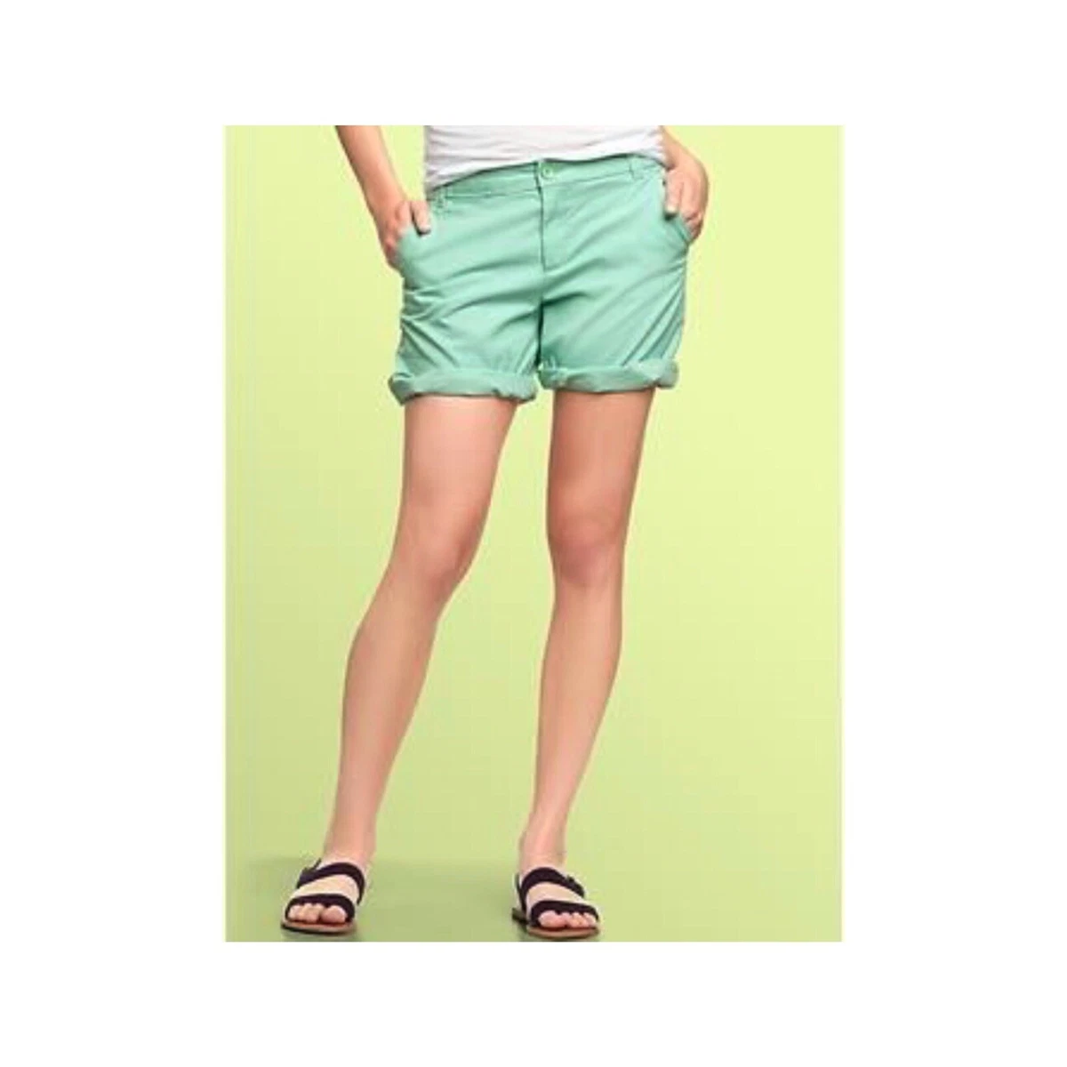 Gap boyfriend roll sale up khaki shorts