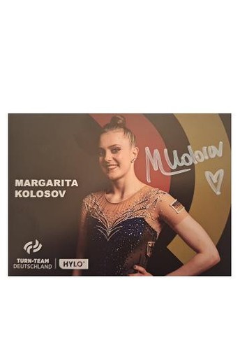 Margarita Kolosov (GER) - Olympia Turnen - Original signierte Autogrammkarte