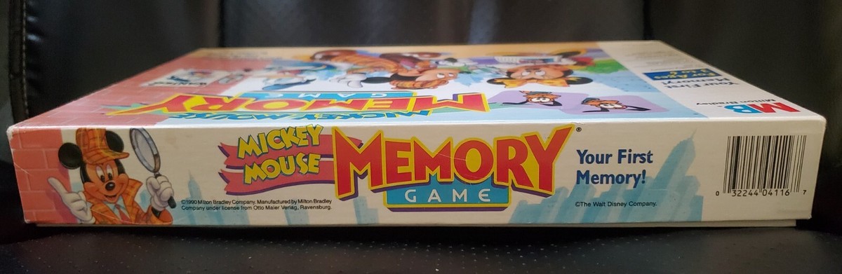Walt Disney MICKEY MOUSE MEMORY GAME 4116 Milton Bradley Incl 70