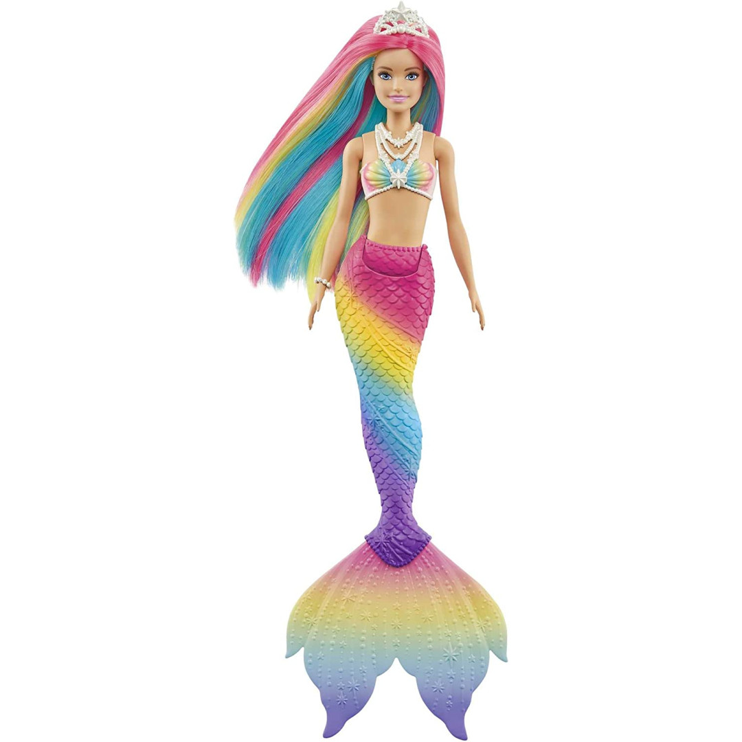 Barbie Dreamtopia Rainbow Magic Mermaid Doll with Rainbow Hair New Kids Toy