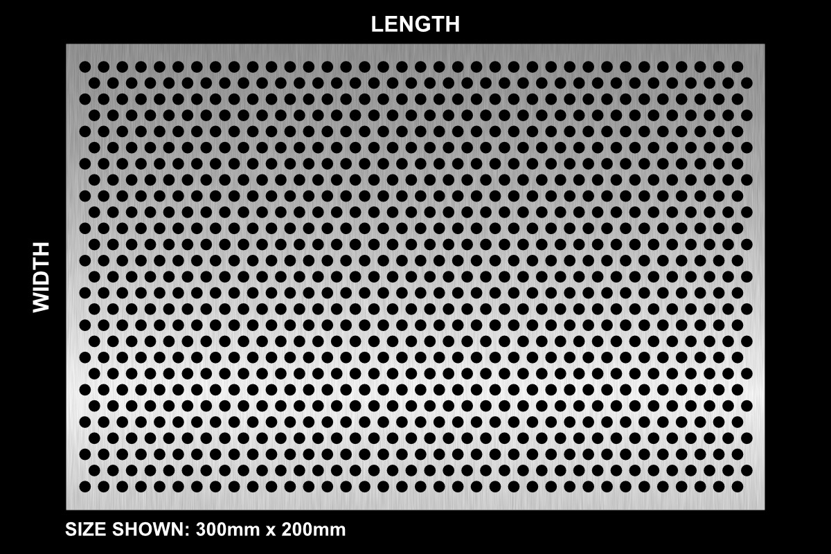 R5 T8 Custom Size 5mm diameter Perforated Sheet 3mm thick No
