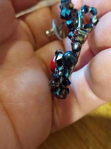 genuine Swarovski Hoop metal stones rhodium ladies earrings - Picture 8 of 9