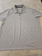 All In Motion Men's Gray Striped Polo Shirt Size 2XL