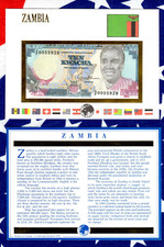 E Banknotes of All Nations Zambia 1989 10 Kwacha P-31a UNC A/F 0055928