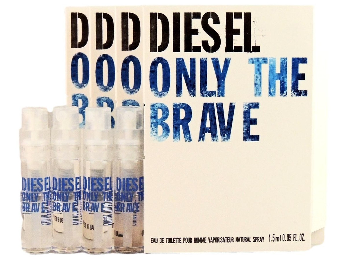 DIESEL ONLY THE BRAVE EDT 1.5ml .05fl oz x 4 COLOGNE SPRAY SAMPLE 