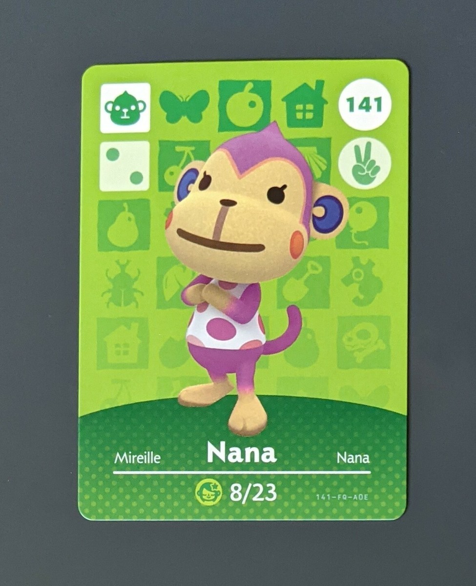 Nintendo Animal Crossing amiibo Card - #141 Nana Normal Monkey