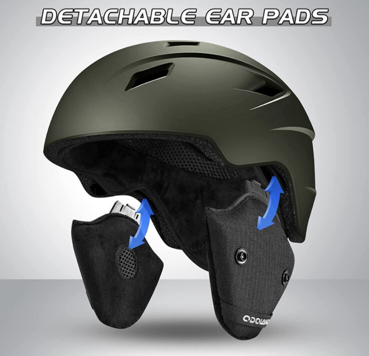 Odoland Snow Ski Helmet and Goggles Set Small OliveGreen eBay