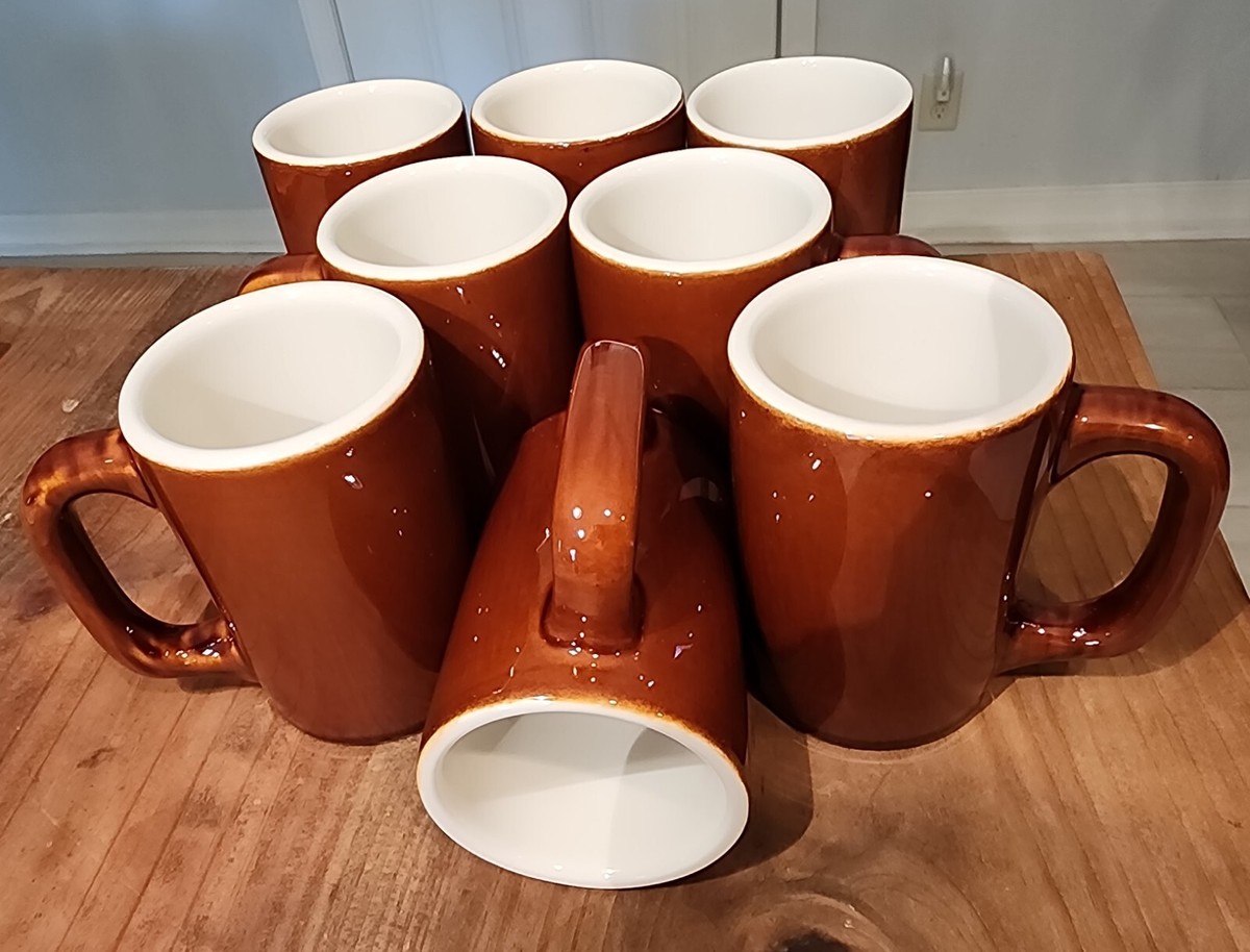 Set of 8 10oz Ceramic Coffee Mugs, 4.5" tall - PRICE DROP!