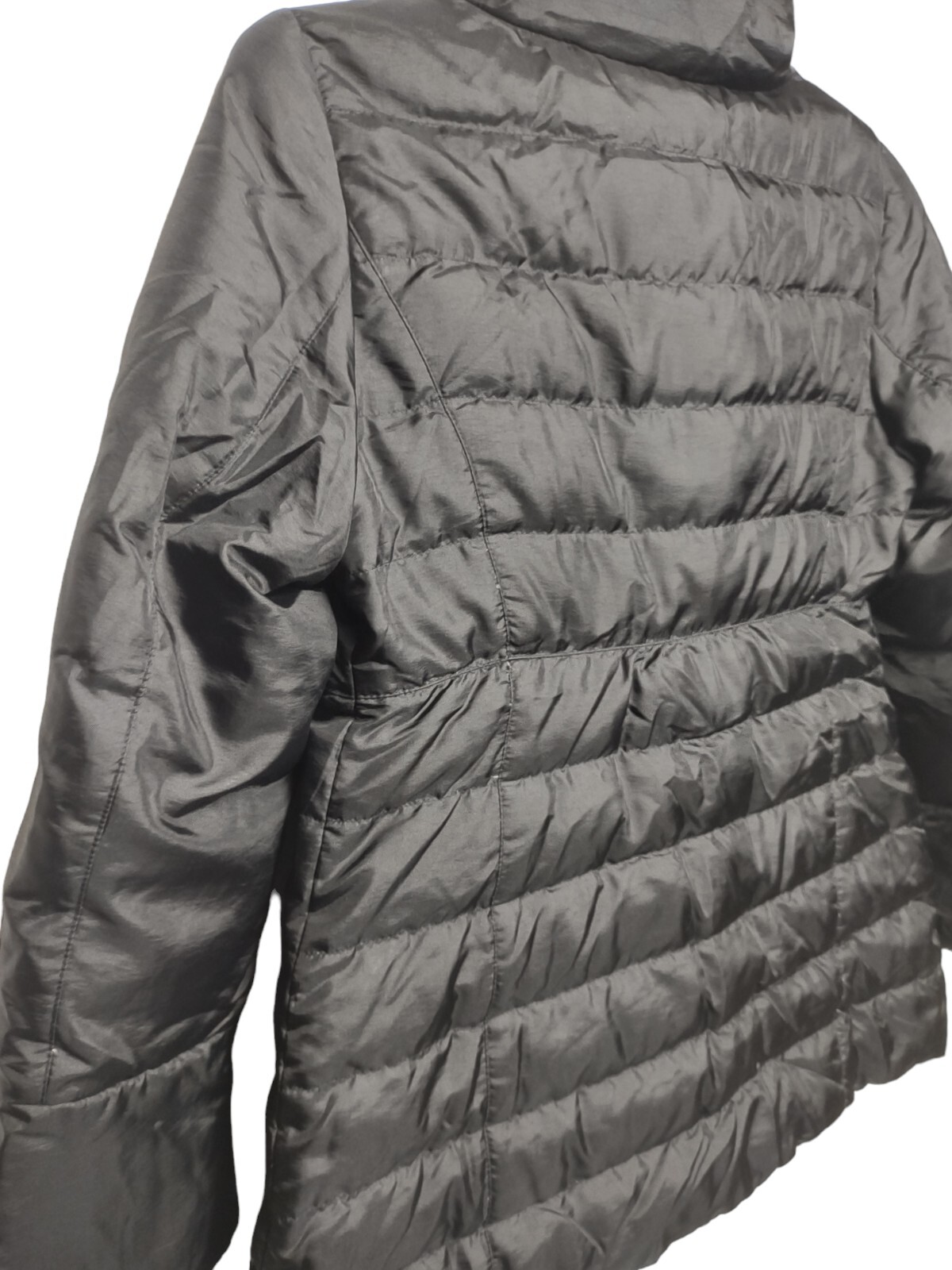 Ann Taylor Loft Down Puffer Jacket Medium Snap Cl… - image 6