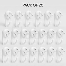 40mm Heavy Duty Hard Wall Hanging Hooks Strong White Nail Fixing Picture Hook