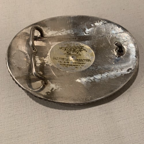 Silversmith Collection Hand Made “End Of The Road” Belt Buckle Noble, Oklahoma - Picture 2 of 9