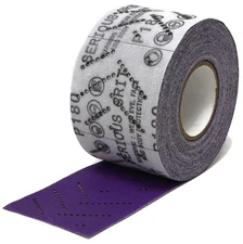 180 Grit Hook & Loop Ceramic Sandpaper Roll - 70mm x 12m Multi-Hole Dustless ...