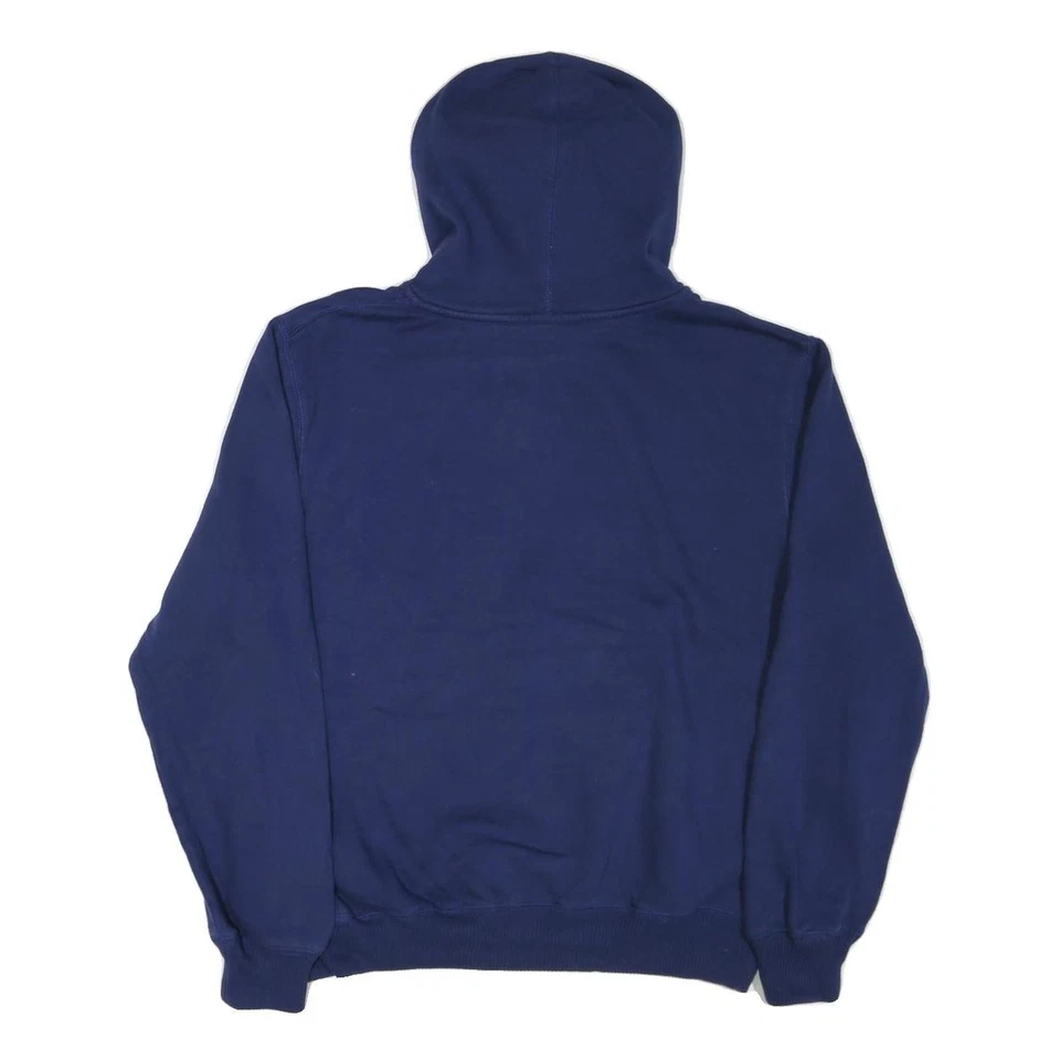 STARTER Hommes Pull Bleu Capuche L Coton Mélange Sweatshirt Décontracté - Photo 3/4