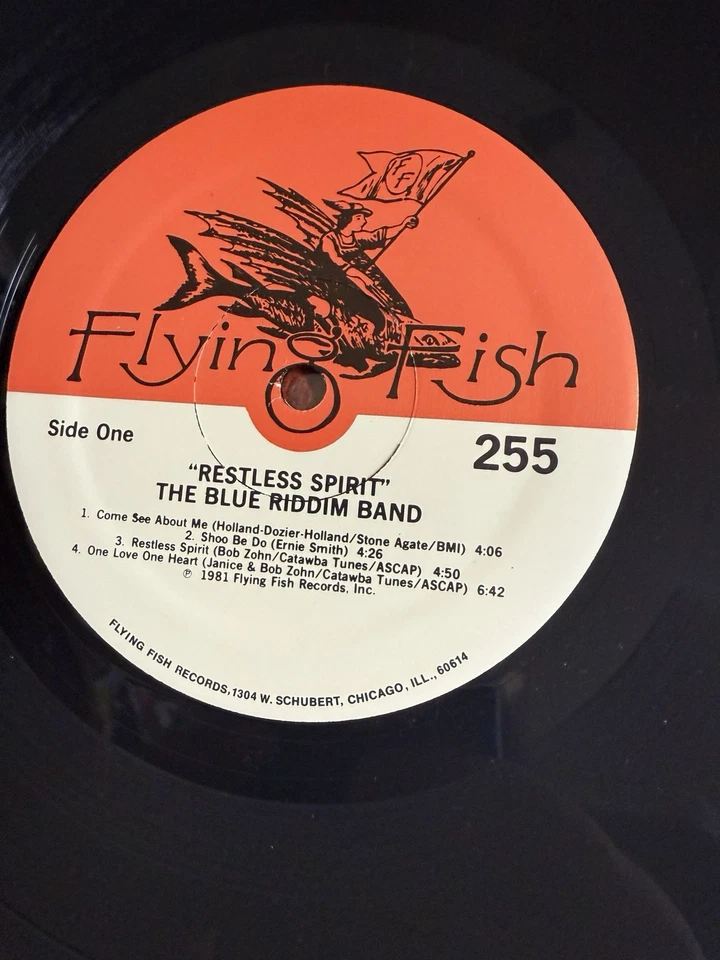 Blue Riddim Band, Restless Spirit, Vinyl LP, Flying Fish FF255, 1981. - Image 3 of 3
