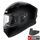 SMK Stellar Unicolour GL200 Black with Free Dark Visor
