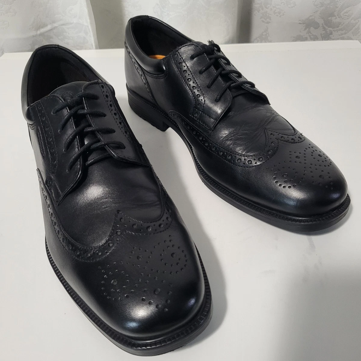 Rockport adiprene by adidas Black Leather Cap-Toe Oxfords size 10 Rockport Essential Details WP Apron Toe Oxford Shoe - Black  main image 3