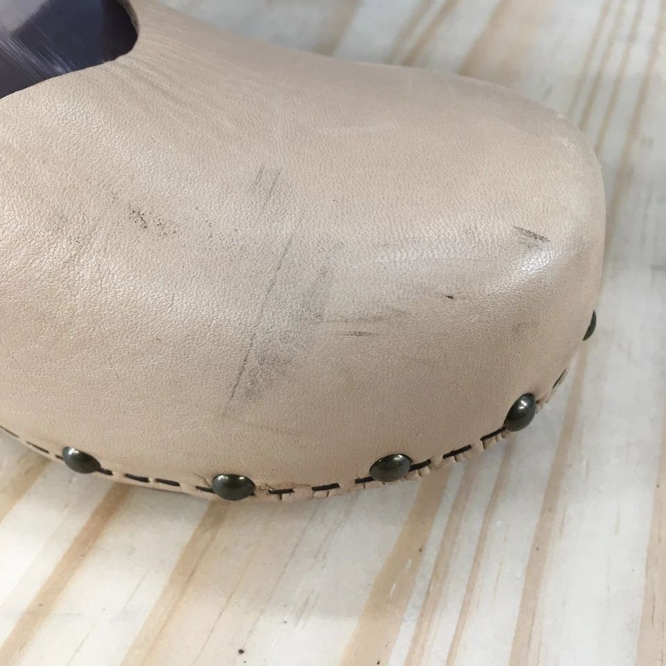 Sandalias Dansko Mujer 41 Zuecos Thea Madera Beige Informales Punta Cerrada Tacones Bloqueados Foto 3 de 4