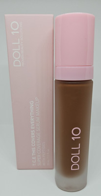 Doll 10 T.C.E This Covers Everything Super Coverage Serum Makeup Peptides ~RICH