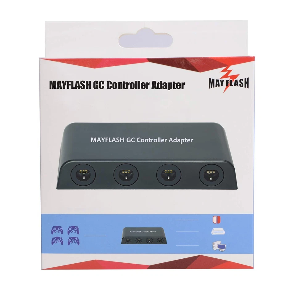 Adaptador Controlador Mayflash GameCube para Wii U, PC USB y Switch, 4 Puertos Foto 3 de 3