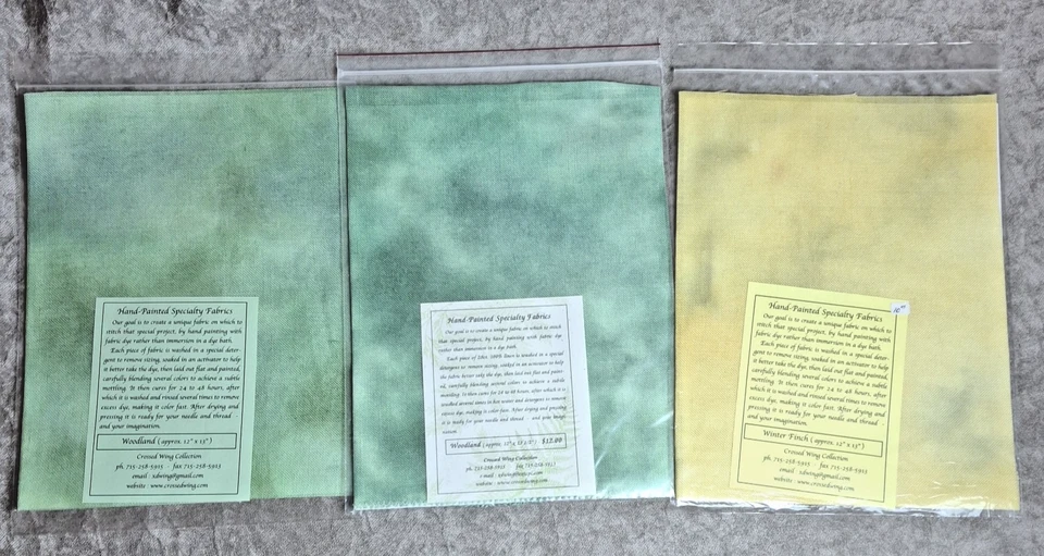 Lot 19 Hand Painted Cross Stitch Linen 28 Count by Crossed Wing Collection, PG - Image 2 of 4