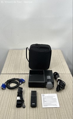 Dell M410HD Projector w/ Remote Control, Cables, & Carrying Case (1158 Lamp Hrs)