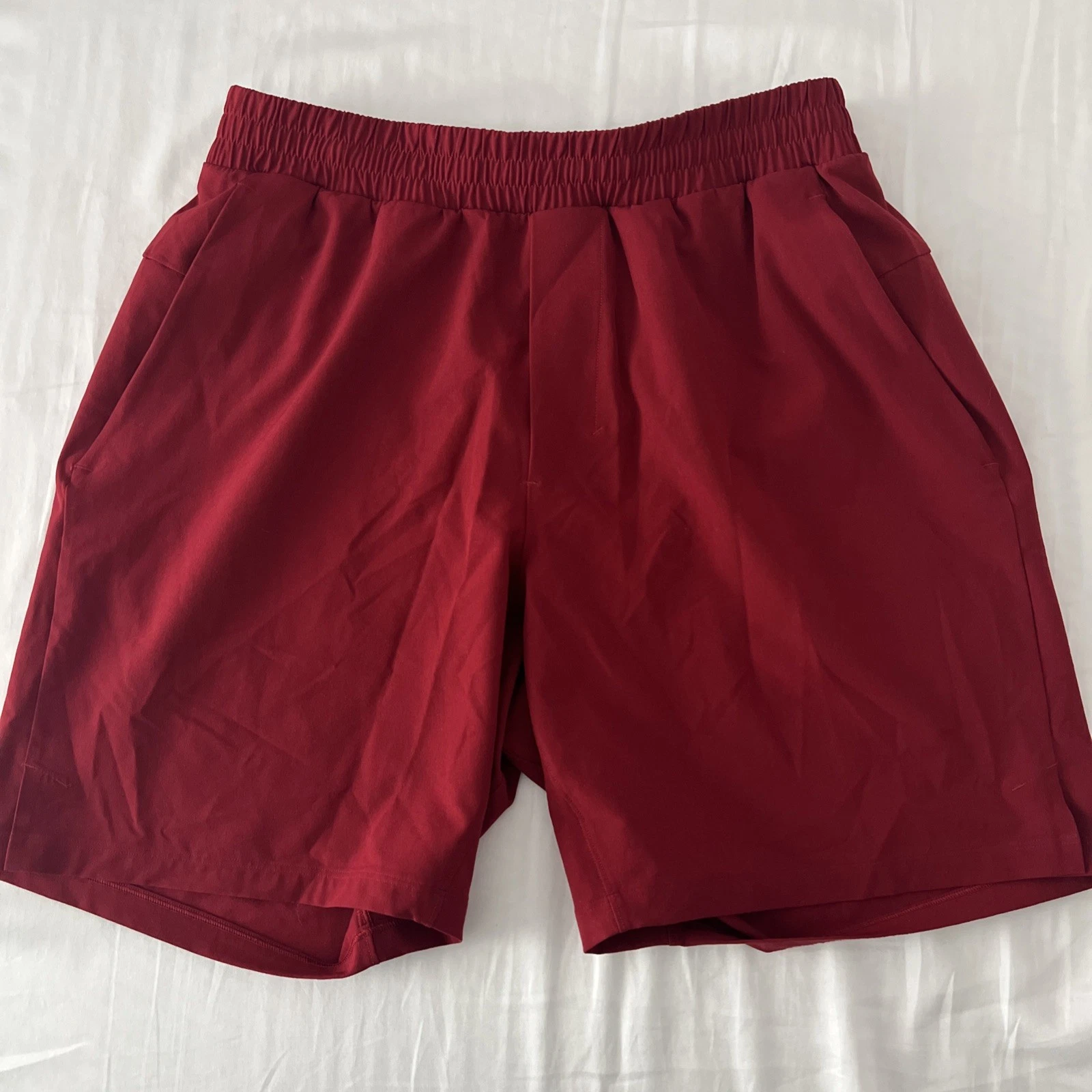 Lululemon Pace Breaker Men’s Shorts Size Medium Red Athletic Gym Workout Lined