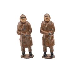 Set Of 2 Vintage Johillco Pilot Lead Toy Figure England Britains 