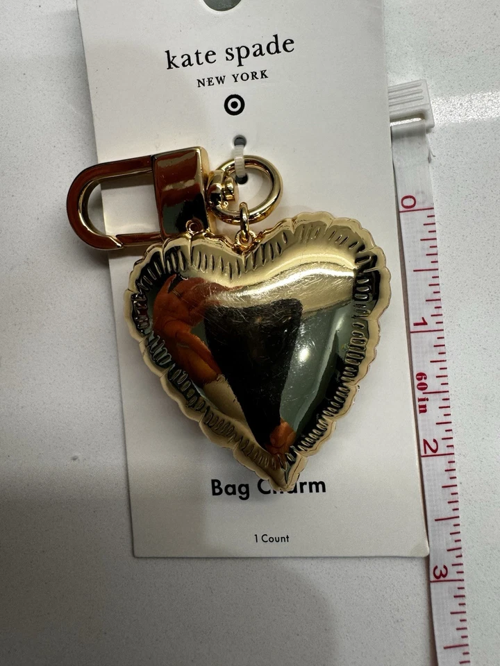 Chaveiro amuleto bolsa coração balão Kate Spade New York Mylar - Imagem 2 de 3